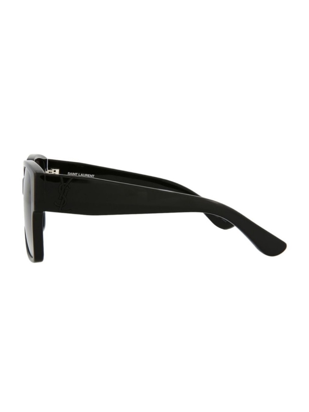 Saint Laurent Black Square Sunglasses with Gradient Gray Lenses - Picture 3 of 11